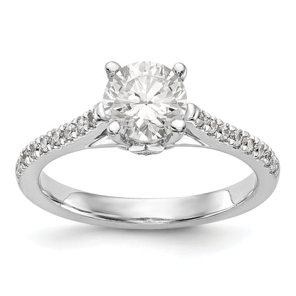14K White Gold Simulated Diamond Engagement Ring