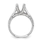 14K White Gold Simulated Diamond Engagement Ring