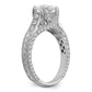 14K White Gold Simulated Diamond Engagement Ring