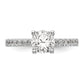 14K White Gold Simulated Diamond Engagement Ring