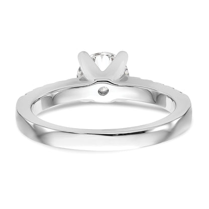 14K White Gold Simulated Diamond Engagement Ring