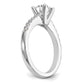 14K White Gold Simulated Diamond Engagement Ring