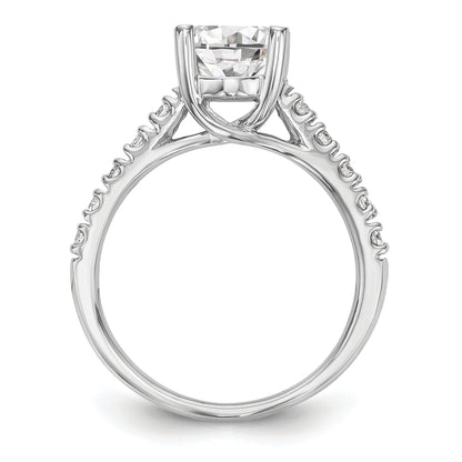 14K White Gold Simulated Diamond Engagement Ring