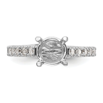 14K White Gold Simulated Diamond Engagement Ring