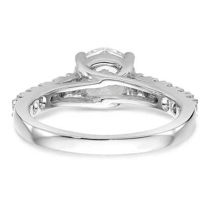 14K White Gold Simulated Diamond Engagement Ring
