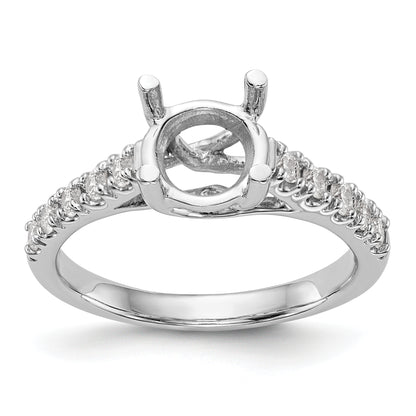 14K White Gold Simulated Diamond Engagement Ring