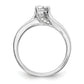 14K White Gold Simulated Diamond Engagement Ring