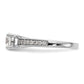 14K White Gold Simulated Diamond Engagement Ring