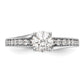 14K White Gold Simulated Diamond Engagement Ring