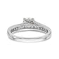 14K White Gold Simulated Diamond Engagement Ring