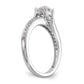 14K White Gold Simulated Diamond Engagement Ring