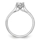 14K White Gold Simulated Diamond Engagement Ring