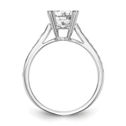 14K White Gold Simulated Diamond Engagement Ring