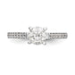 14K White Gold Simulated Diamond Engagement Ring