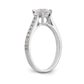14K White Gold Simulated Diamond Engagement Ring