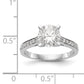 14K White Gold Simulated Diamond Engagement Ring