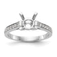 14K White Gold Simulated Diamond Engagement Ring
