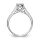 14K White Gold Simulated Diamond Engagement Ring