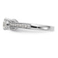 14K White Gold Simulated Diamond Engagement Ring