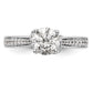 14K White Gold Simulated Diamond Engagement Ring