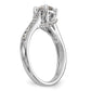 14K White Gold Simulated Diamond Engagement Ring
