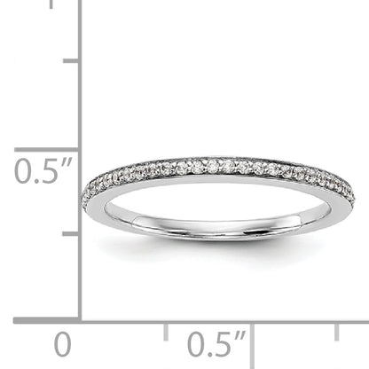 14k White Gold Diamond Wedding Band