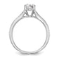 14K White Gold Simulated Diamond Engagement Ring