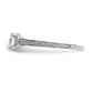 14K White Gold Simulated Diamond Engagement Ring