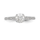 14K White Gold Simulated Diamond Engagement Ring