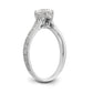 14K White Gold Simulated Diamond Engagement Ring