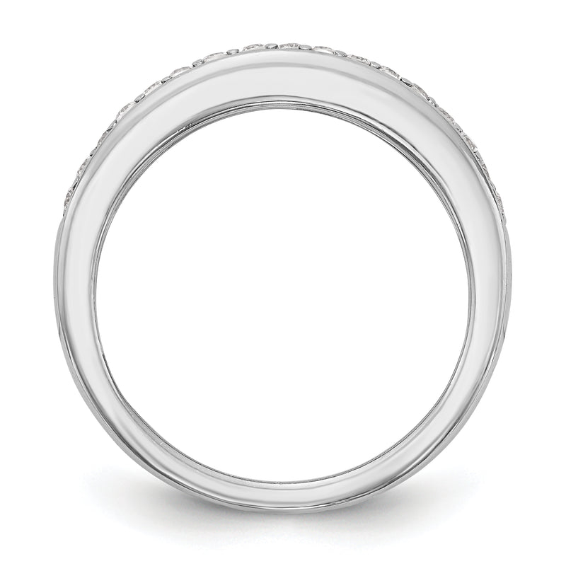14k White Gold Diamond Wedding Band