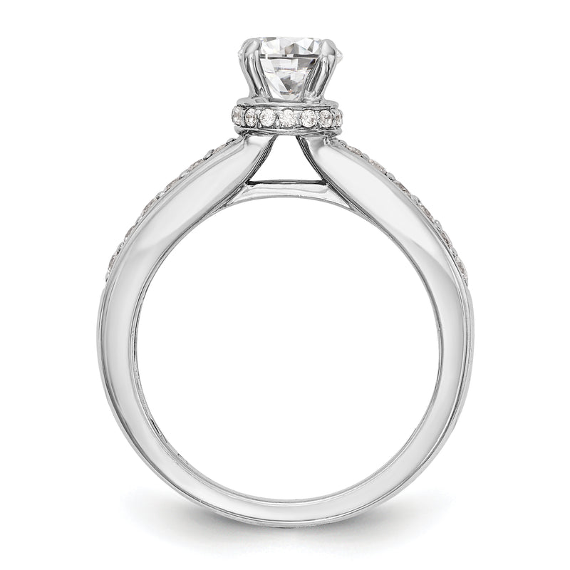 14K White Gold Simulated Diamond Engagement Ring