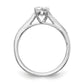 14K White Gold Simulated Diamond Engagement Ring