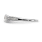 14K White Gold Simulated Diamond Engagement Ring