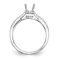 14K White Gold Simulated Diamond Engagement Ring
