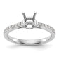 14K White Gold Simulated Diamond Engagement Ring