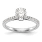 14K White Gold Simulated Diamond Engagement Ring