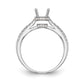 14K White Gold Simulated Diamond Engagement Ring