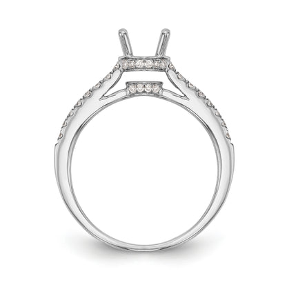 14K White Gold Simulated Diamond Engagement Ring
