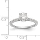 14K White Gold Simulated Diamond Engagement Ring