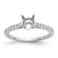 14K White Gold Simulated Diamond Engagement Ring