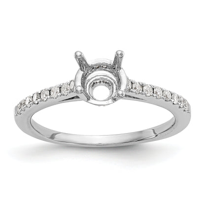 14K White Gold Simulated Diamond Engagement Ring