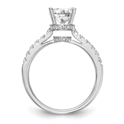 14K White Gold Simulated Diamond Engagement Ring