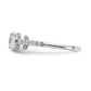 14K White Gold Simulated Diamond Engagement Ring