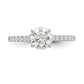 14K White Gold Simulated Diamond Engagement Ring