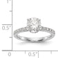 14K White Gold Simulated Diamond Engagement Ring
