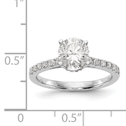 14K White Gold Simulated Diamond Engagement Ring