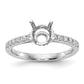 14K White Gold Simulated Diamond Engagement Ring