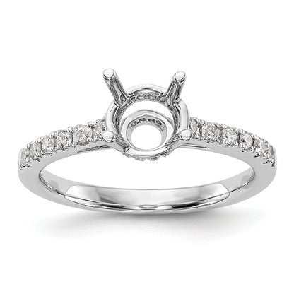 14K White Gold Simulated Diamond Engagement Ring