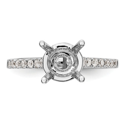 14K White Gold Simulated Diamond Engagement Ring